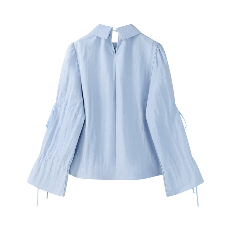 Korean Style Loose Polo Collar Blouse - Image 4