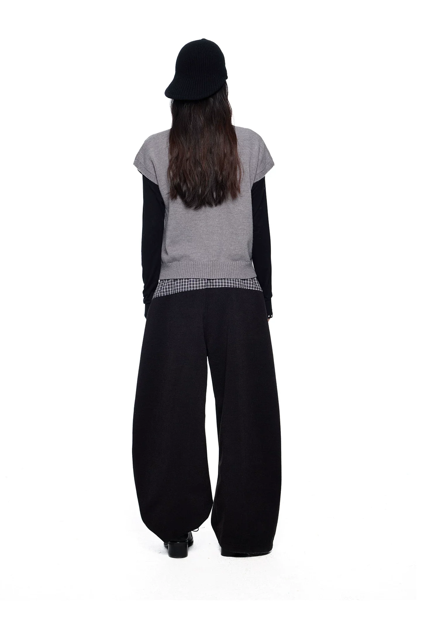 Korean Style Wool Layered Knit Vest - Image 7