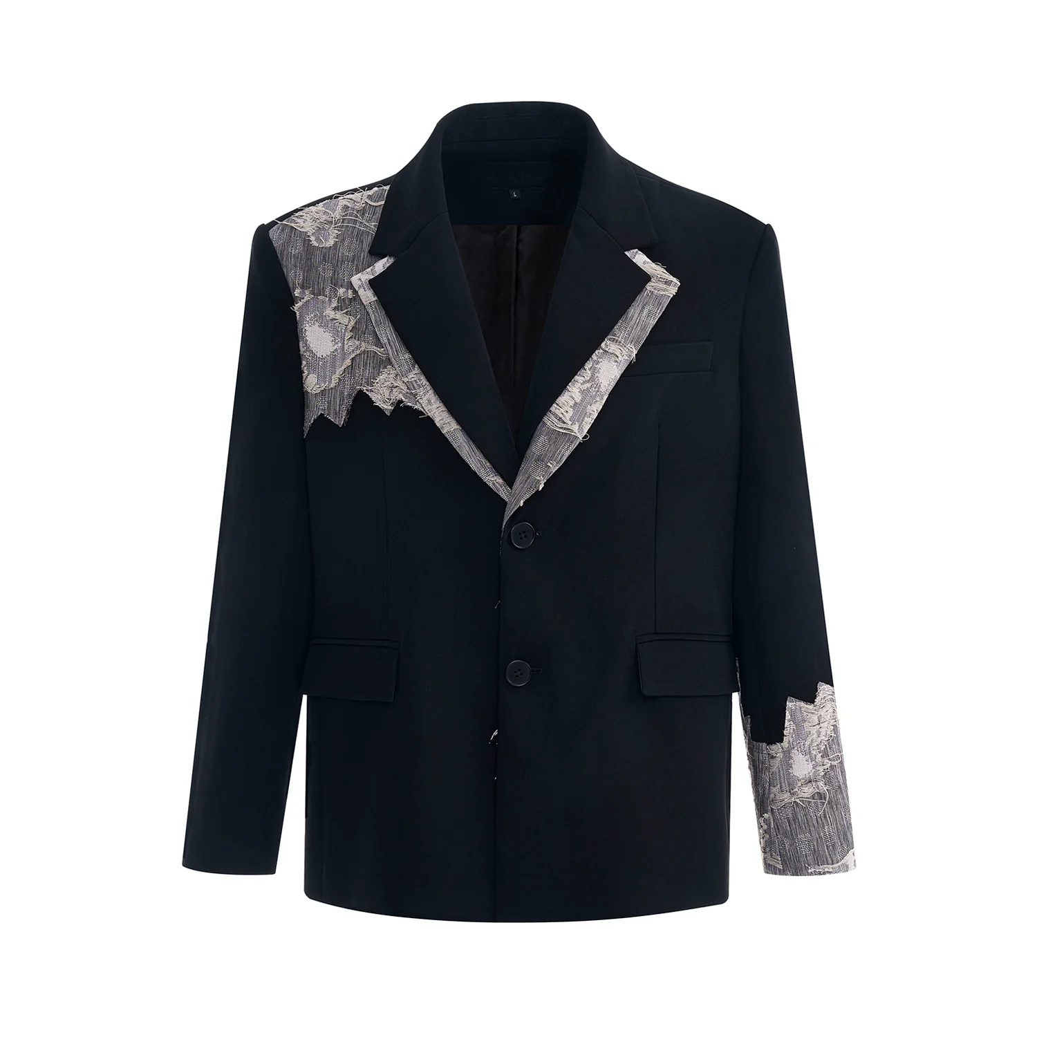 Lace Patchwork Double-Breasted Suit - Image 4