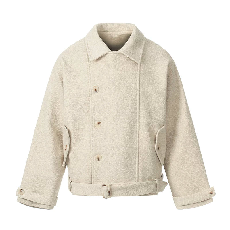Lambswool Blend Double-Breasted Wool Jacket - Image 7