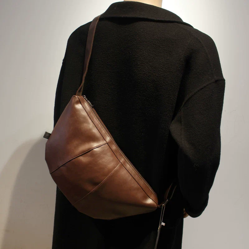 Leather Dumpling Crossbody Bag - Image 3