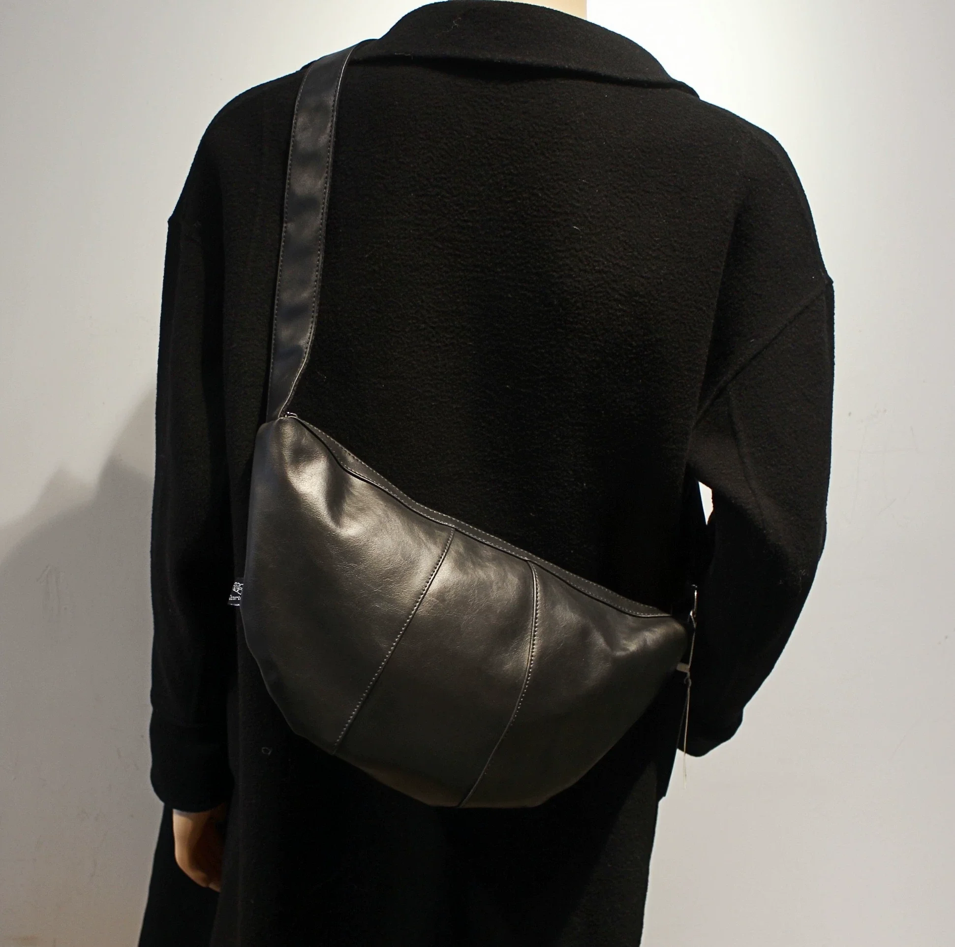Leather Dumpling Crossbody Bag - Image 4