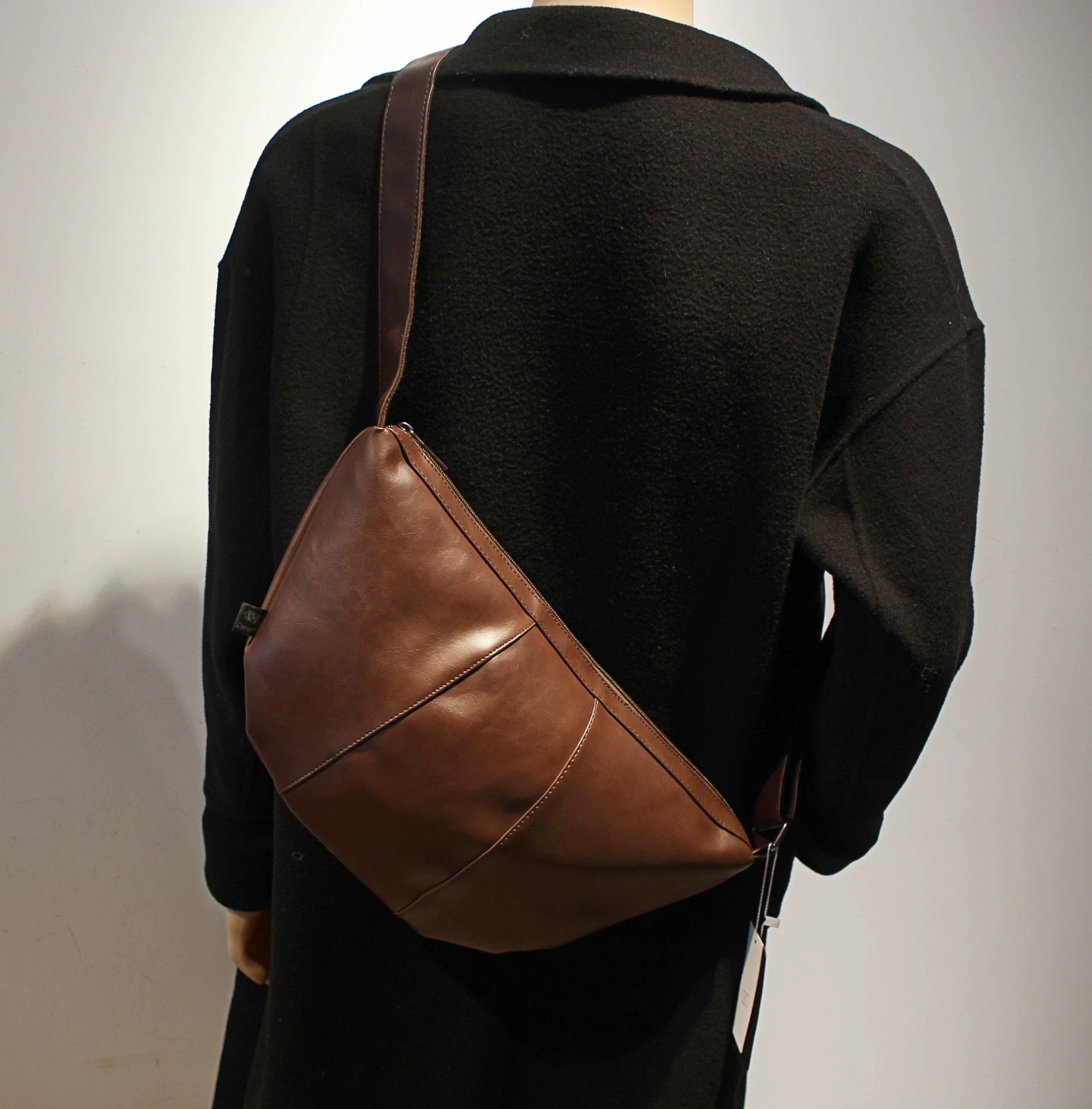 Leather Dumpling Crossbody Bag - Image 5
