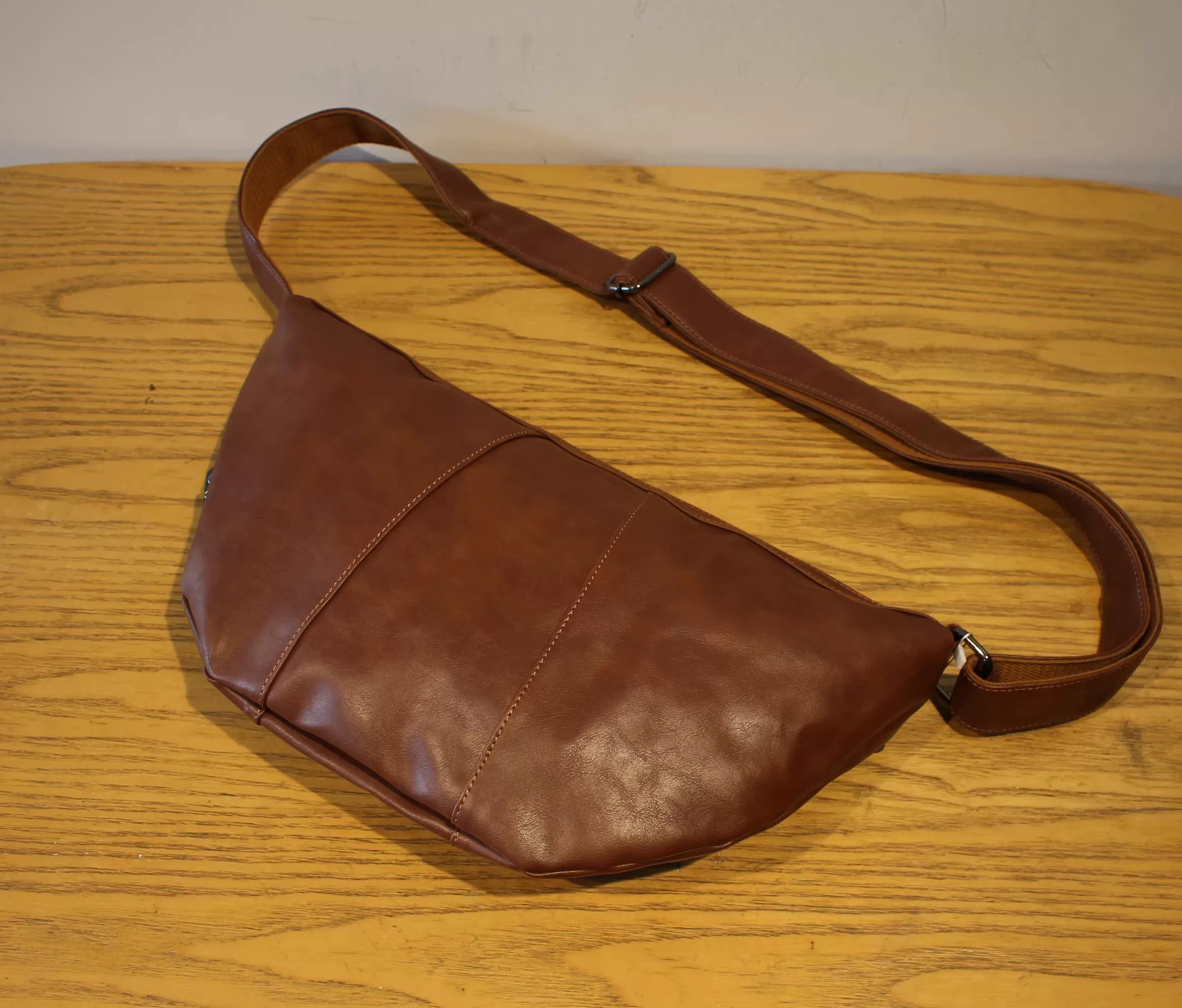 Leather Dumpling Crossbody Bag - Image 7