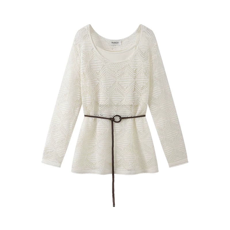 Layered Knit Camisole Vest