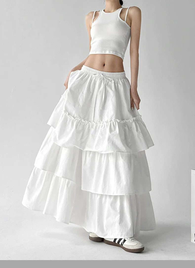 Layered Ruffled Maxi Skirt - Image 10