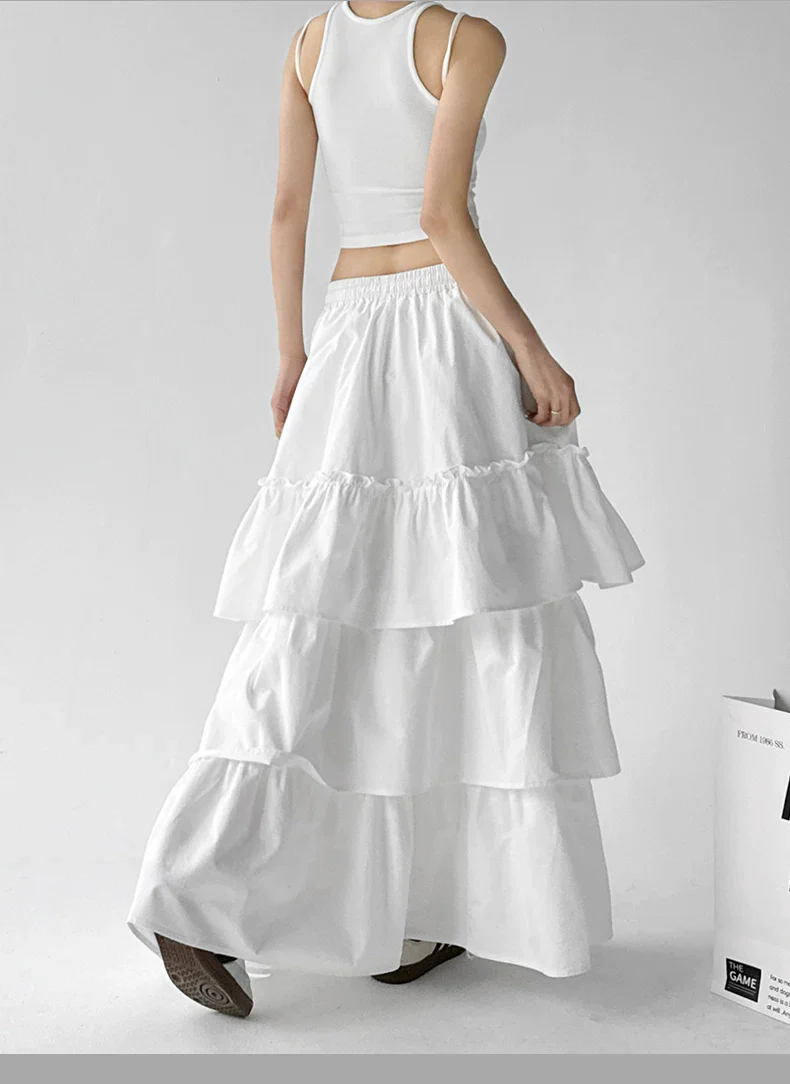 Layered Ruffled Maxi Skirt - Image 11
