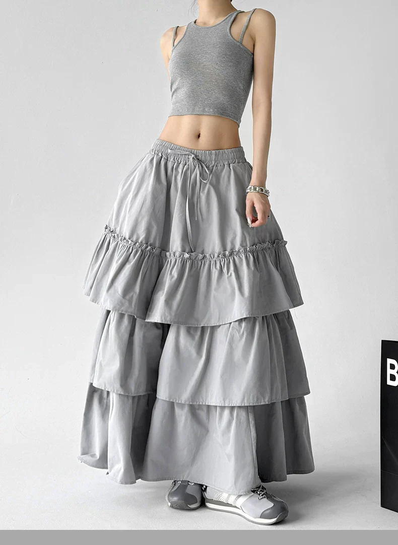 Layered Ruffled Maxi Skirt - Image 7