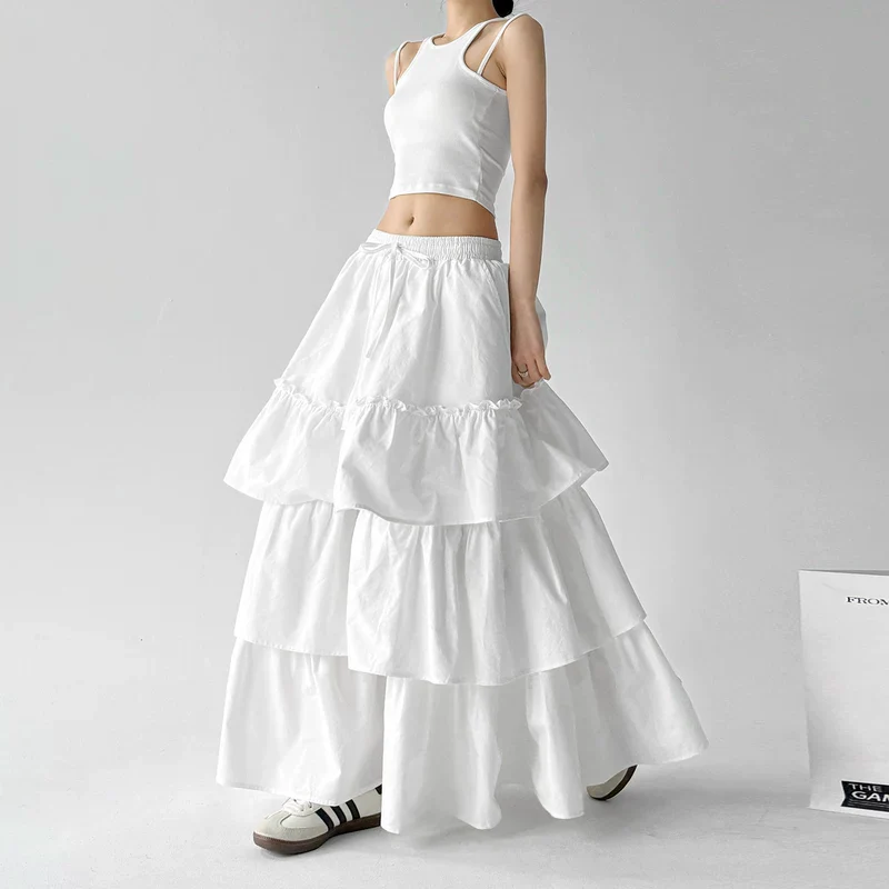 Layered Ruffled Maxi Skirt - Image 9