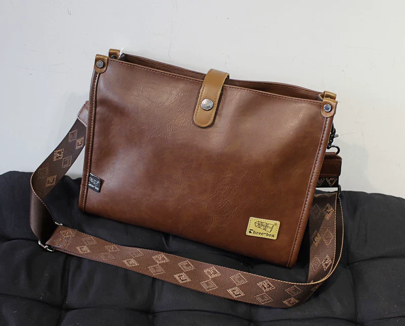 Leather Crossbody Messenger Bag - Image 11