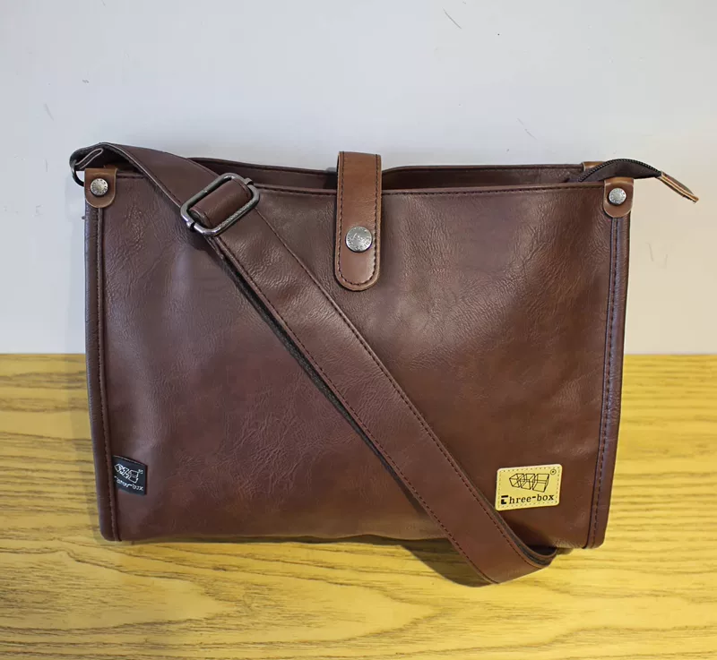 Leather Crossbody Messenger Bag - Image 13