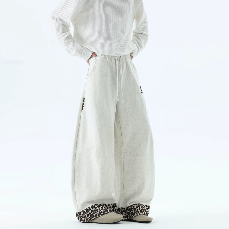 Leopard Patchwork Drawstring Sweatpants - Image 5
