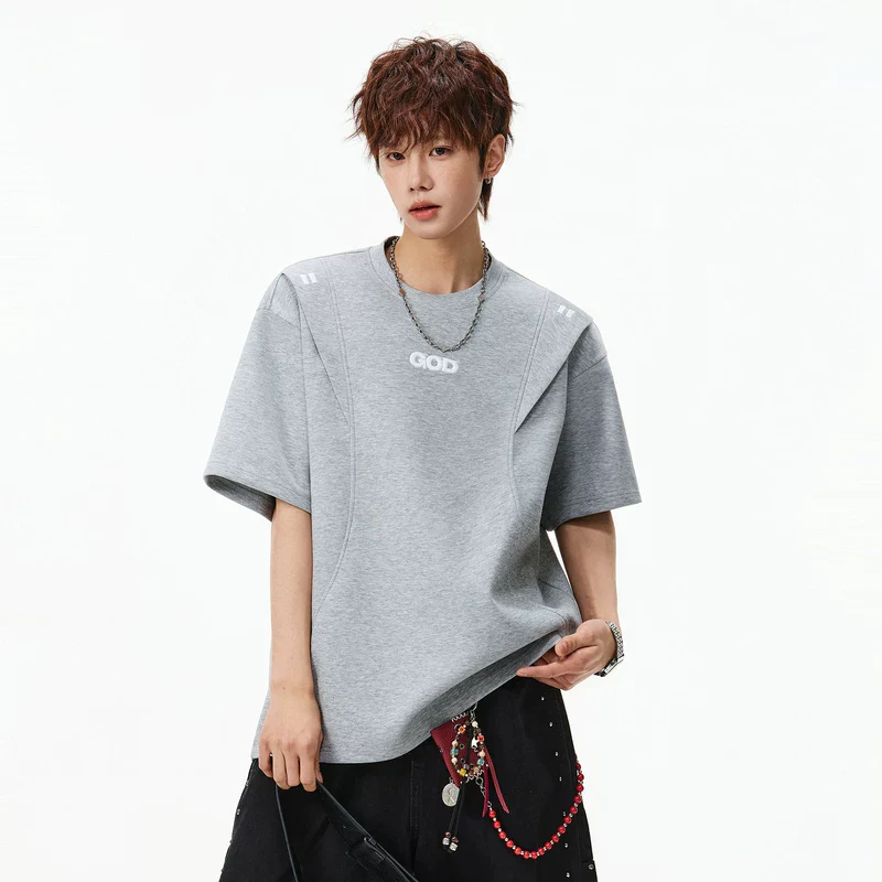 Letter Embroidered Short Sleeve T-Shirt