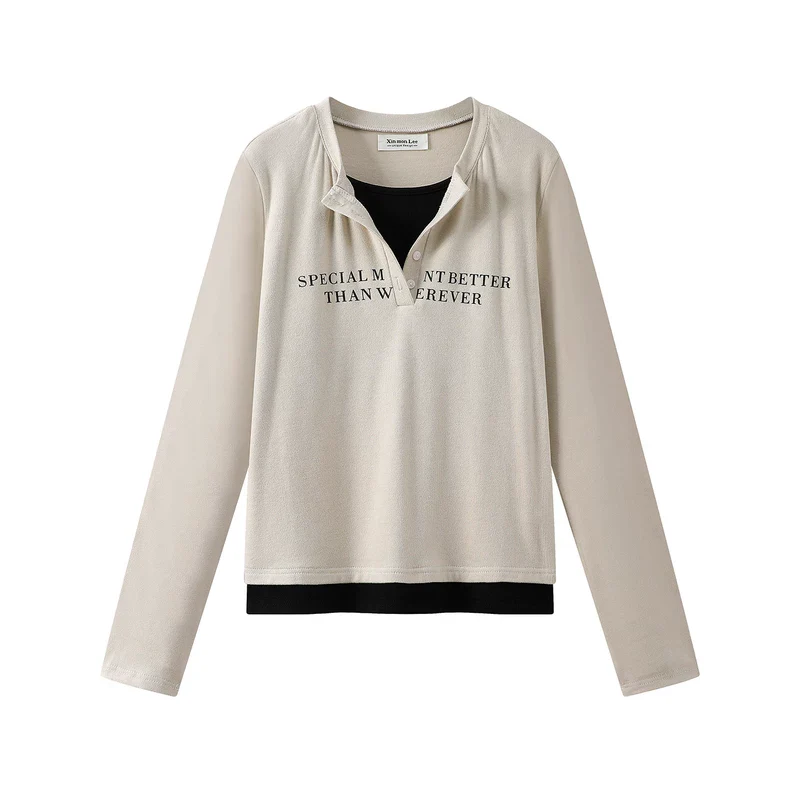 Letter Print Knit Pullover - Image 3