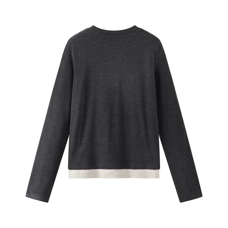 Letter Print Knit Pullover - Image 4