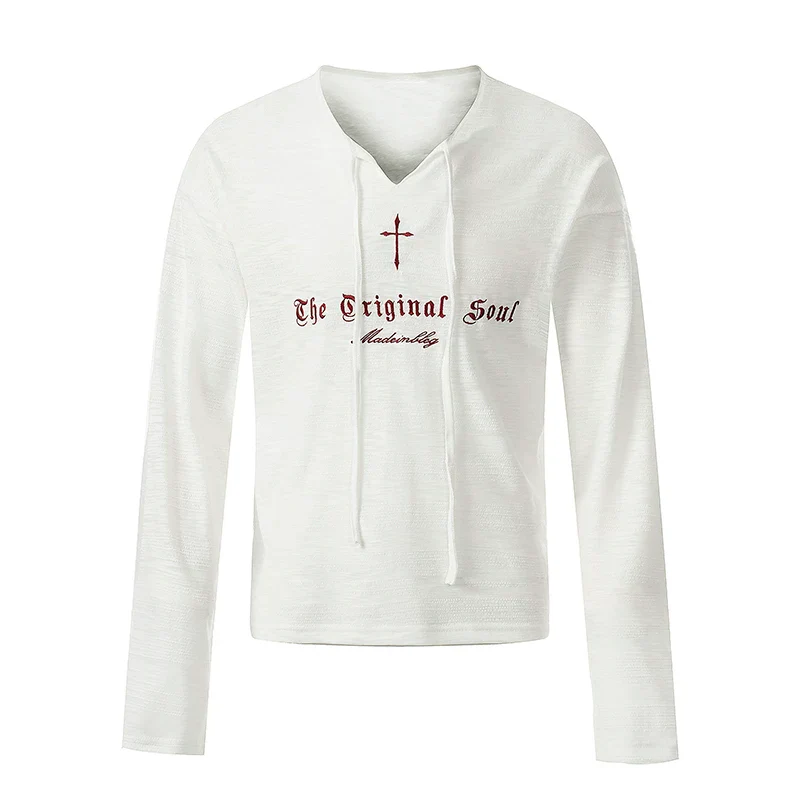 Letter Print Loose Fit Hooded T-Shirt - Image 7