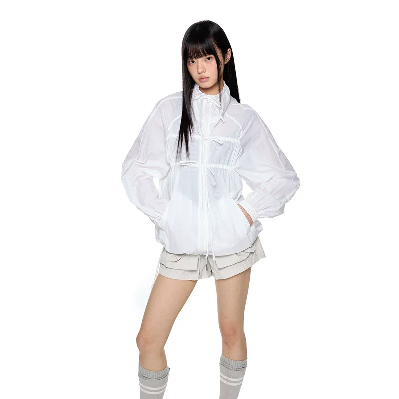 Lightweight Hooded Drawstring Jacket - Image 4