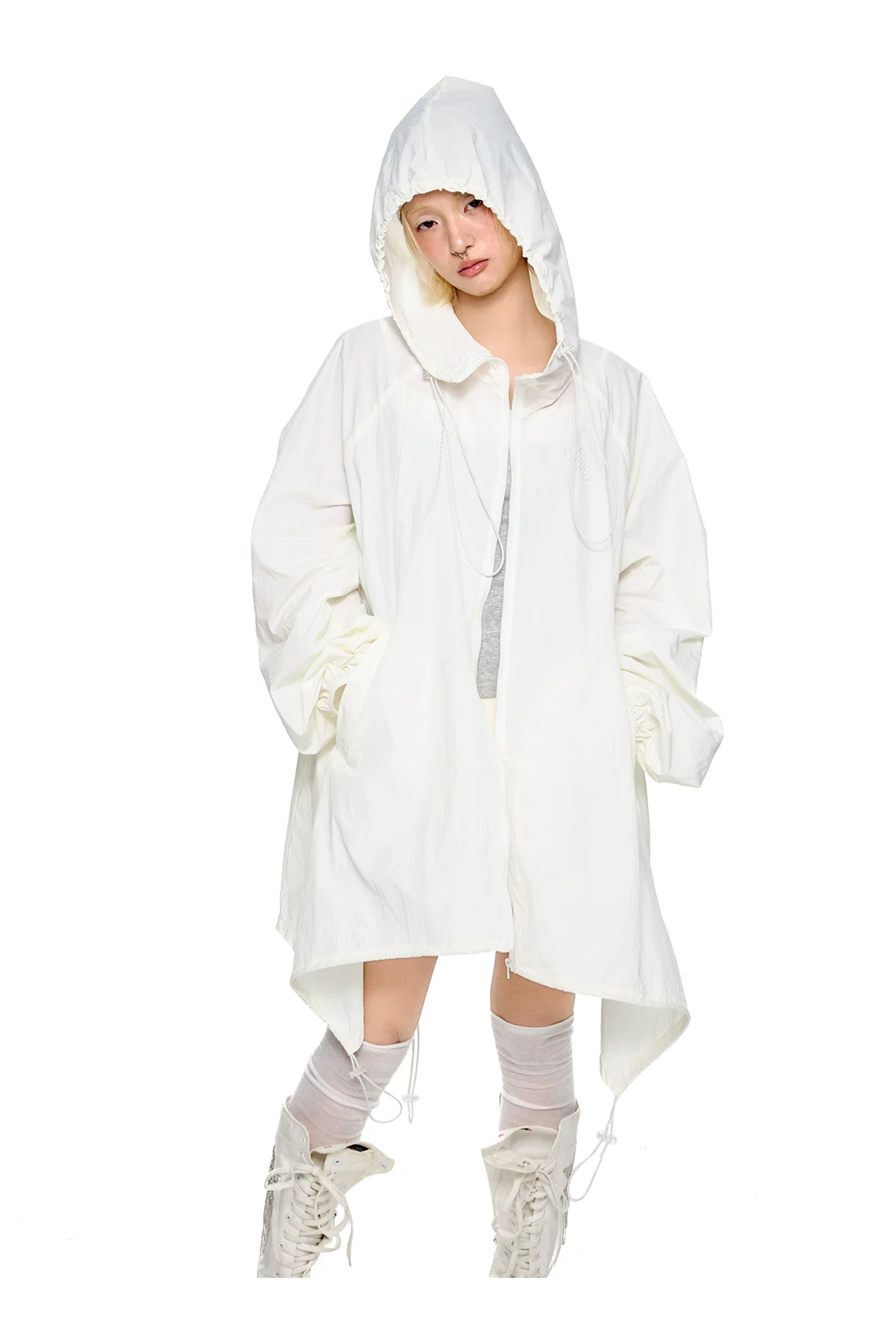 Lightweight Hooded Long Jacket - Image 5