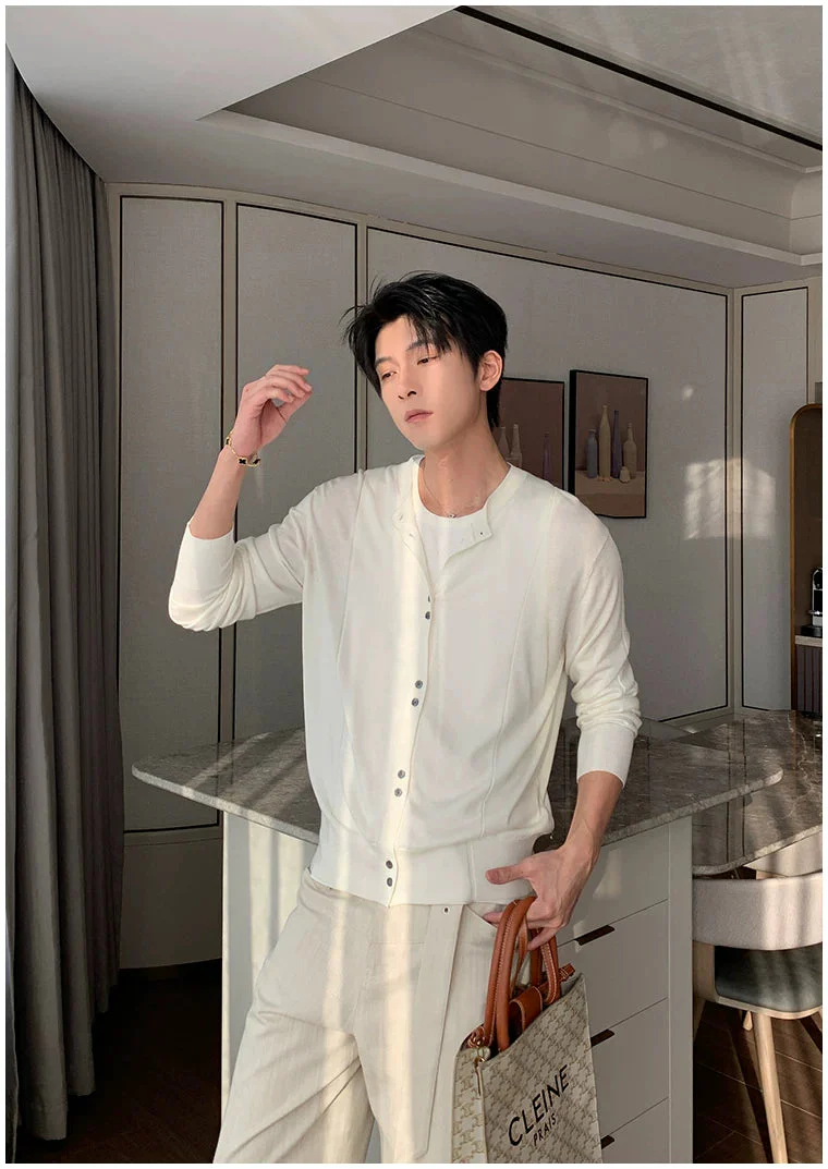 Lightweight Knit Button Sweater - Image 10