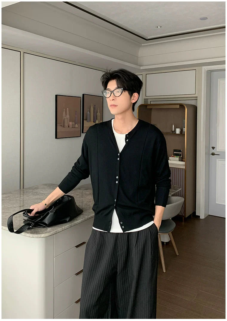Lightweight Knit Button Sweater - Image 12