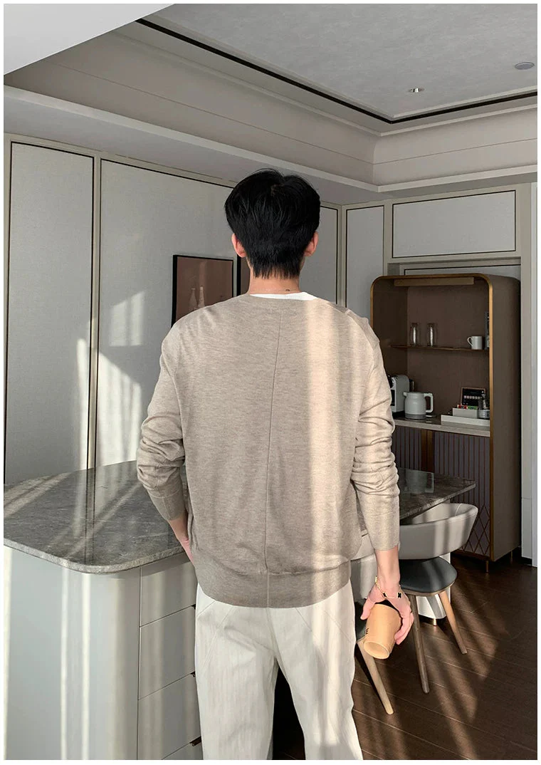 Lightweight Knit Button Sweater - Image 9