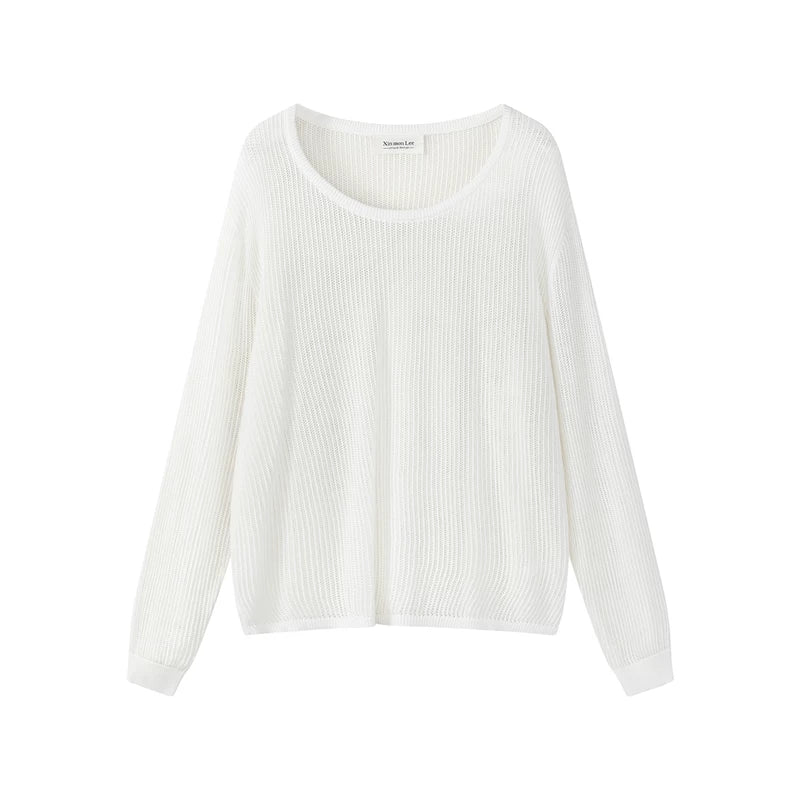 Lightweight Knit Pullover Sweater - Image 3