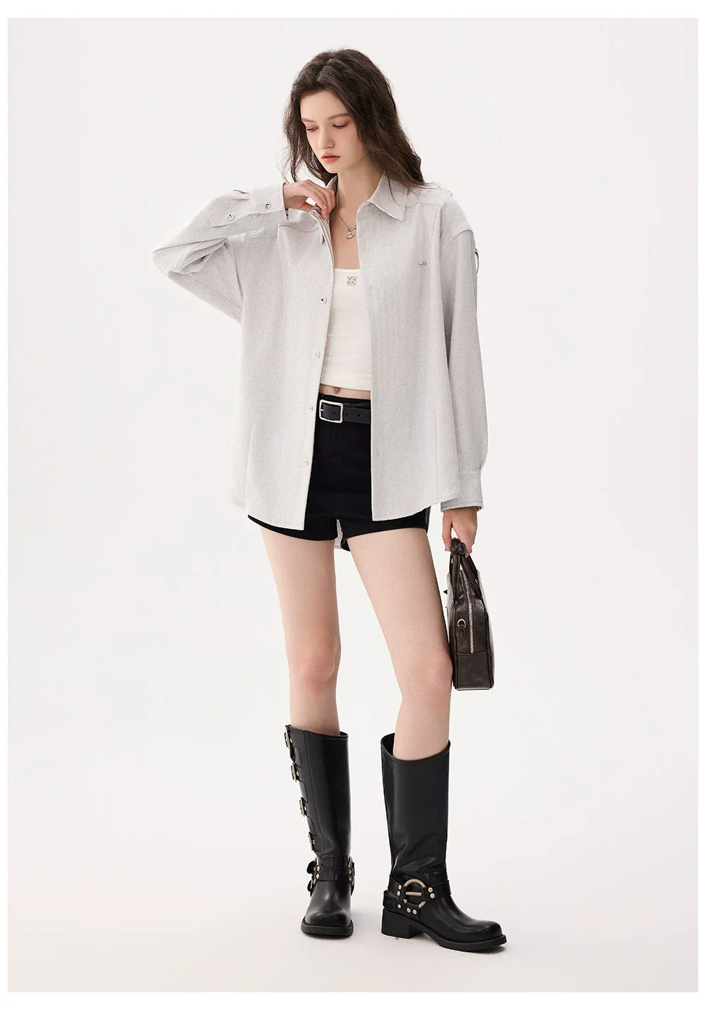 Linen Blend Striped Button-Up Shirt - Image 9