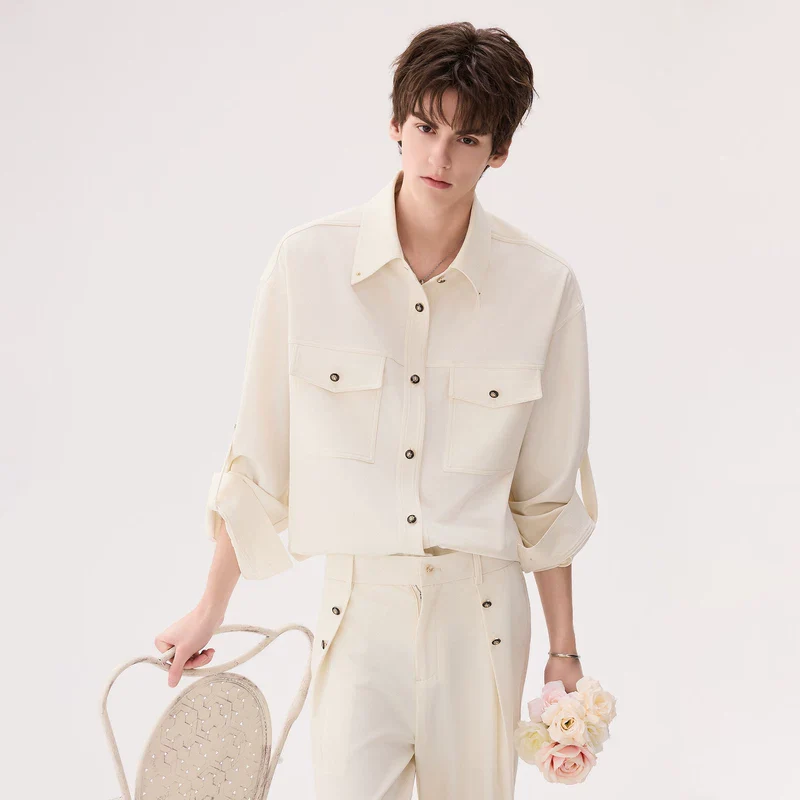 Long-Sleeve Button-Down Shirt - Image 4