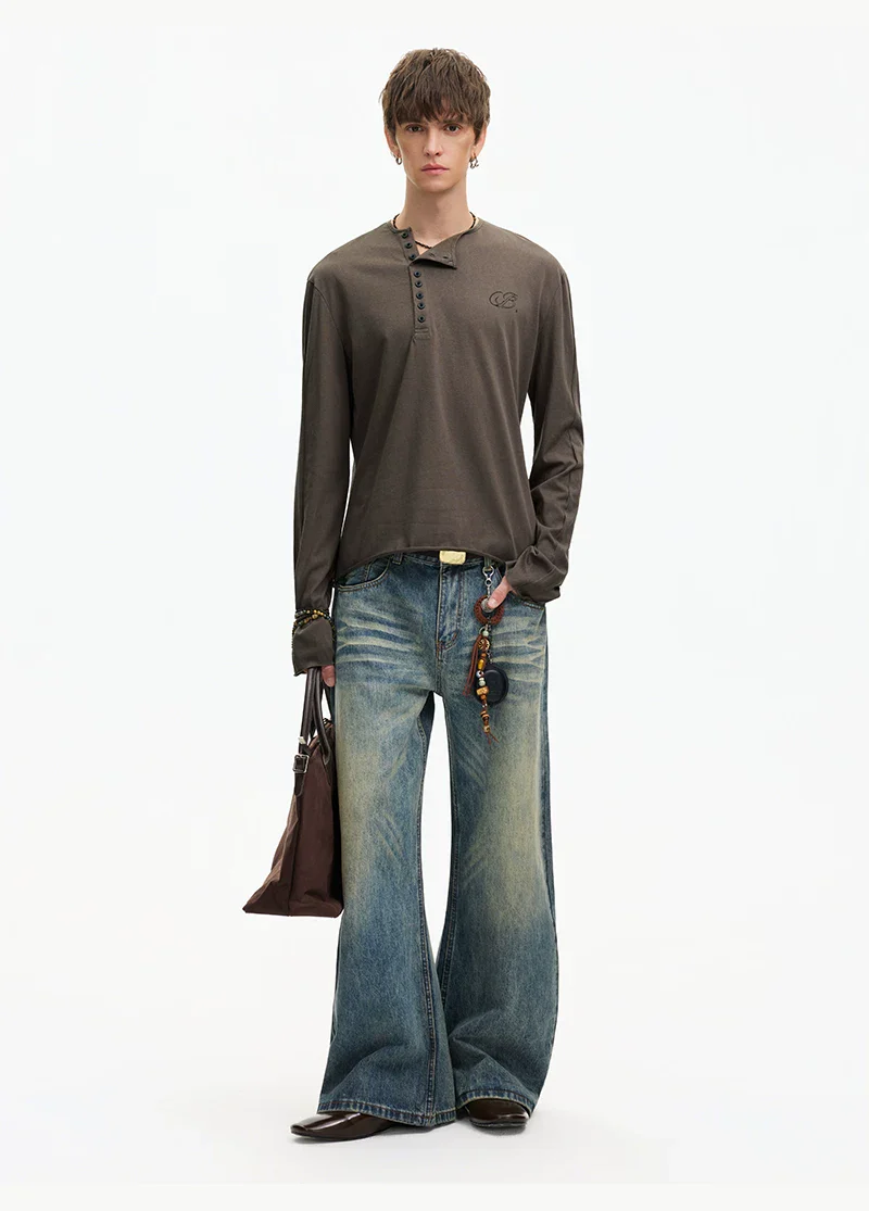 Long Sleeve Henley T-Shirt - Image 6