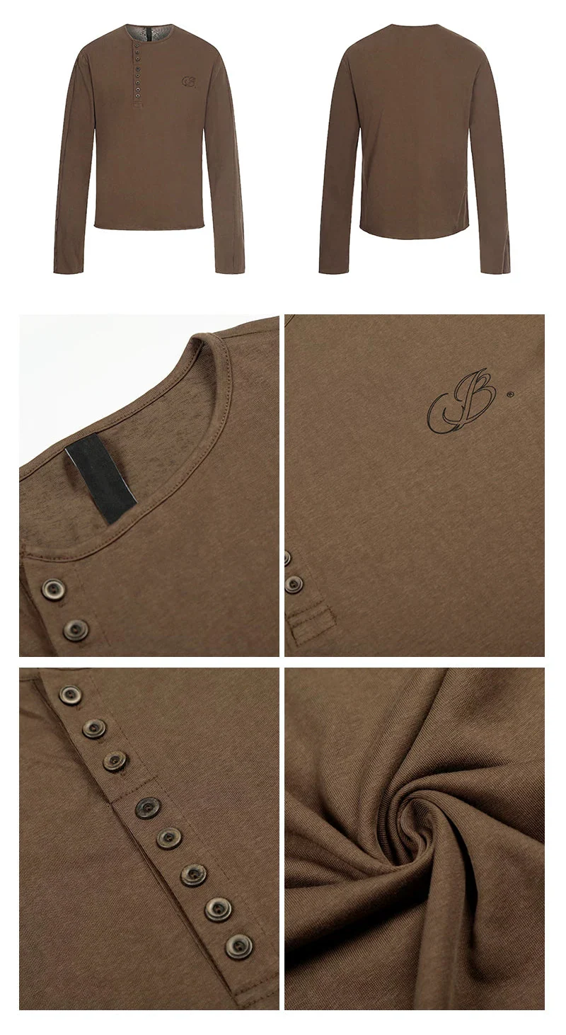 Long Sleeve Henley T-Shirt - Image 9