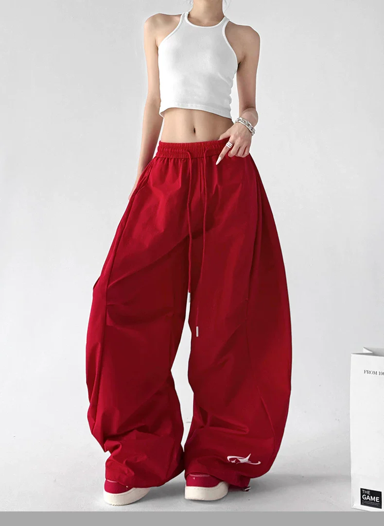 Loose Drawstring Street Cargo Pants - Image 11