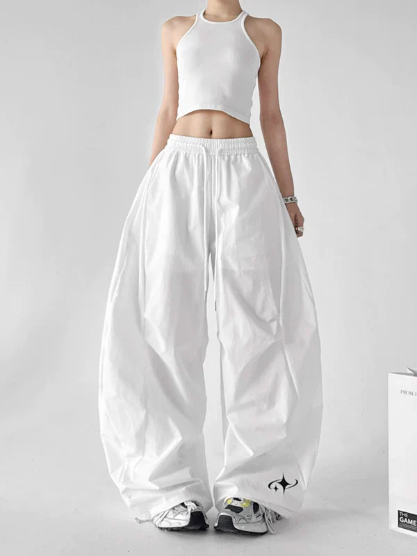Loose Drawstring Street Cargo Pants - Image 3
