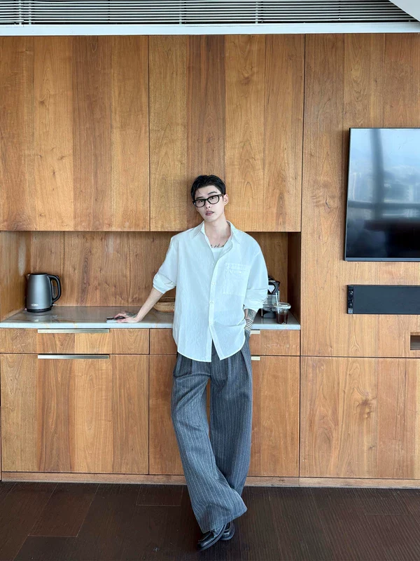 Loose Fit Casual Long Sleeve Shirt - Image 8
