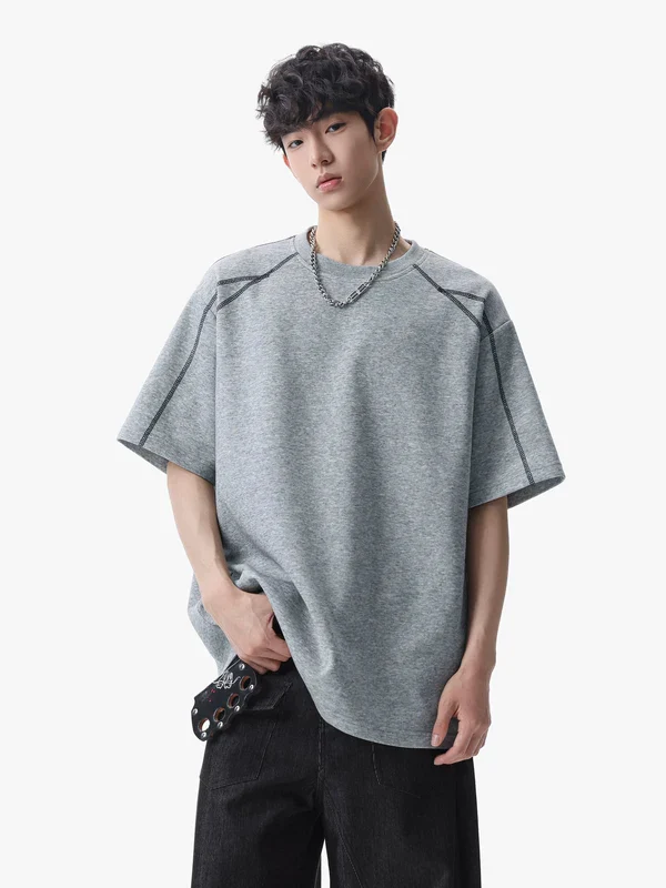 Loose Fit Crew Neck Short Sleeve T-Shirt - Image 4