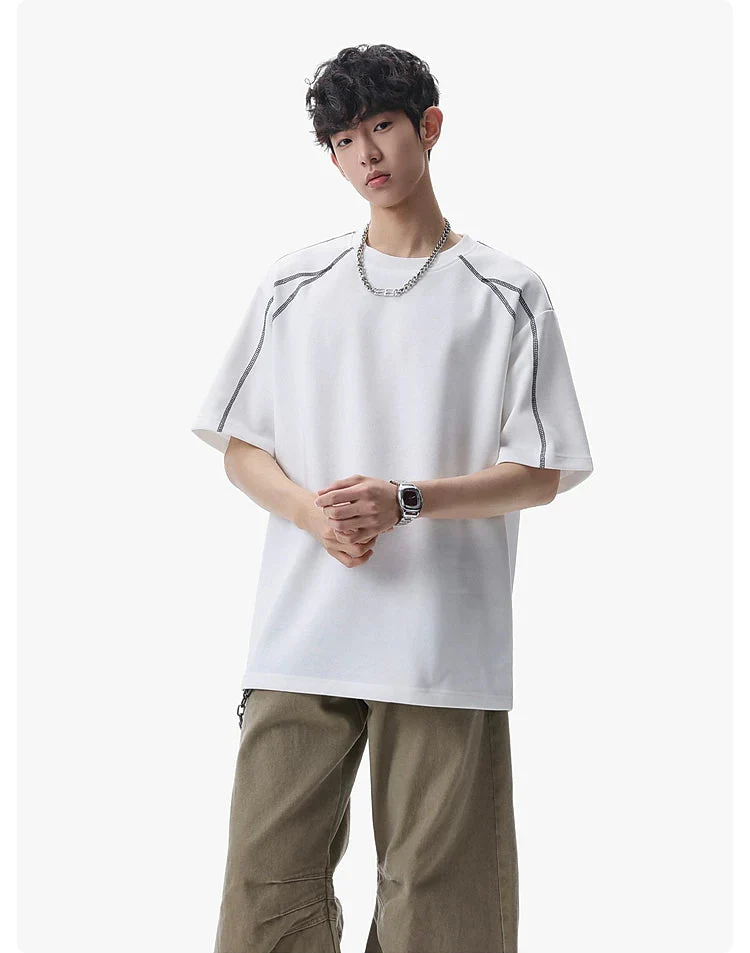 Loose Fit Crew Neck Short Sleeve T-Shirt - Image 6