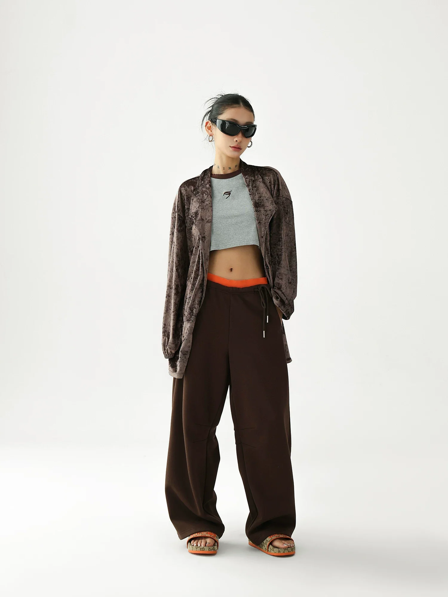 Loose Fit Double Waistband Wide Leg Pants - Image 3