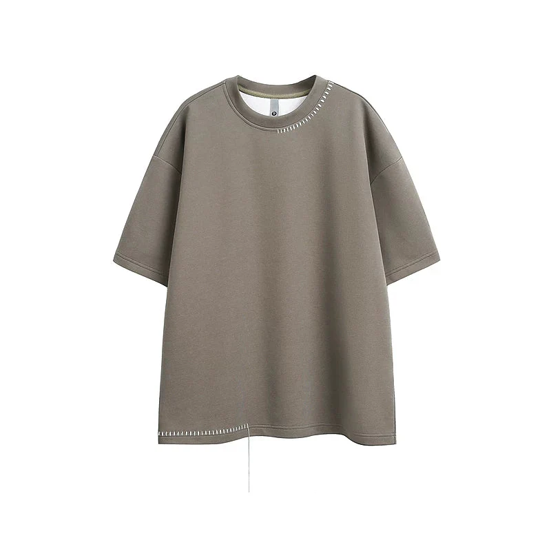 Loose Fit Short-Sleeve Crewneck T-Shirt - Image 3