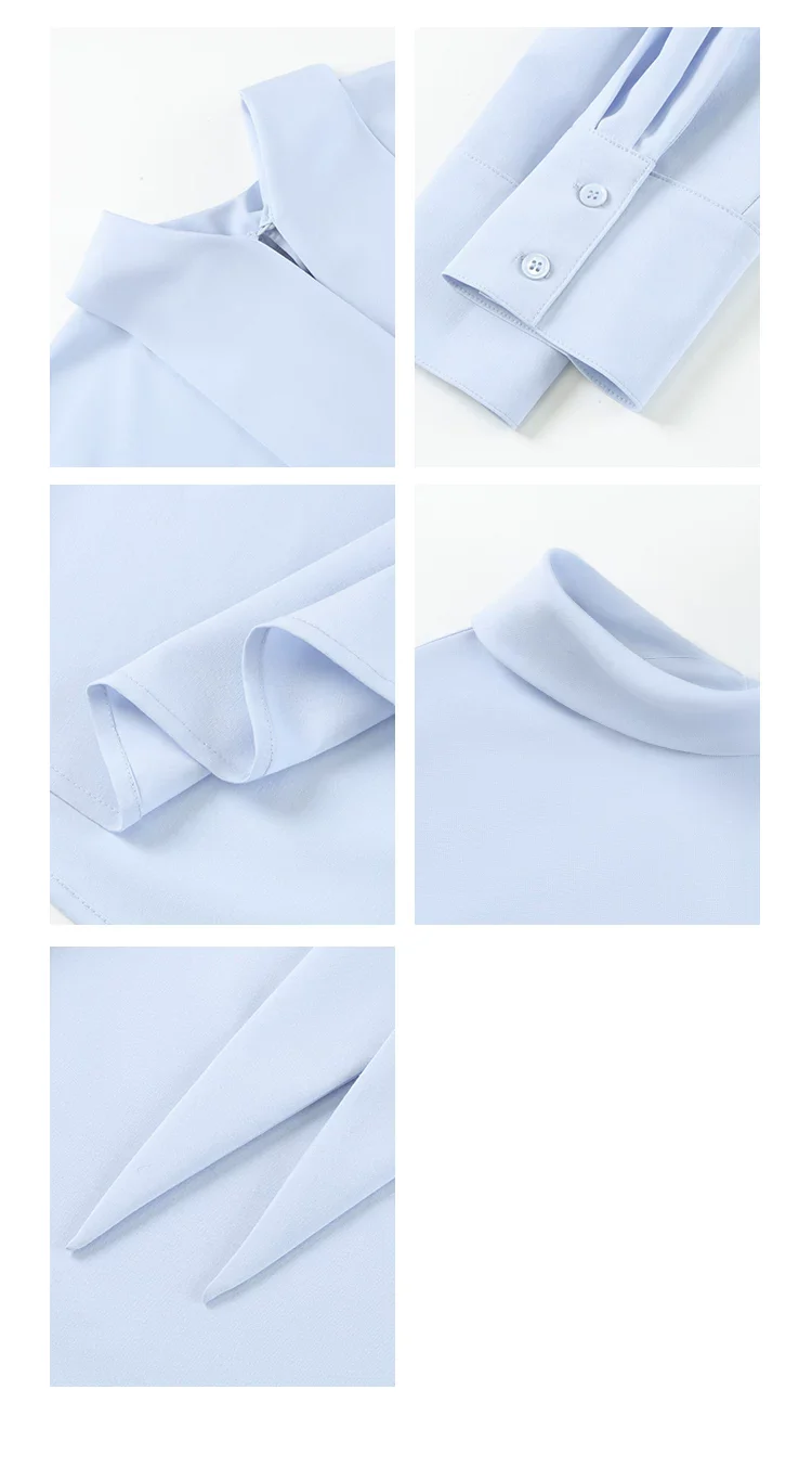Loose Fit Tie-Front Ribbon Blouse - Image 10