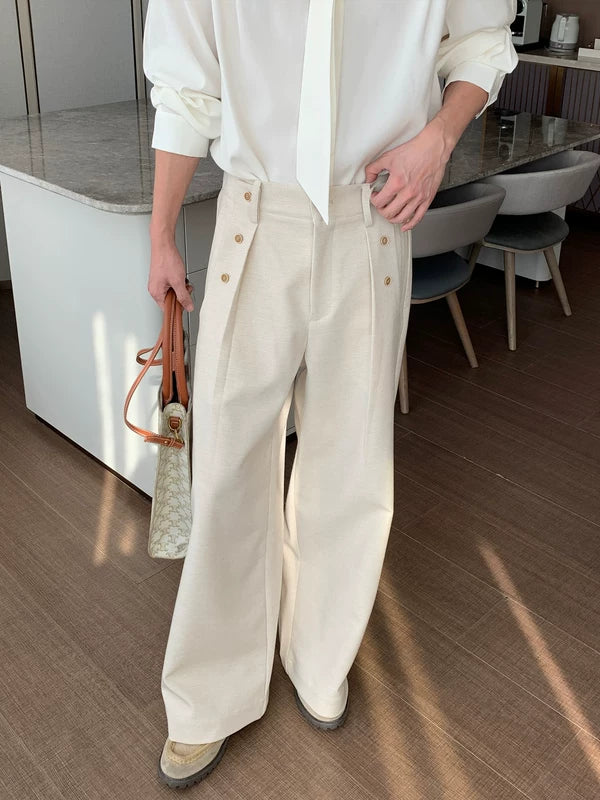 Loose Fit Wide Leg Casual Pants - Image 4