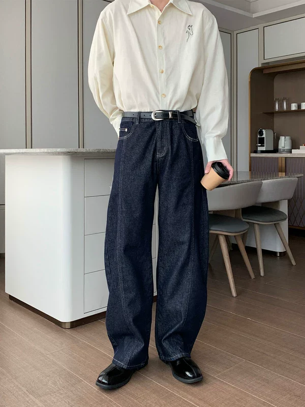 Loose Straight Leg Denim Pants