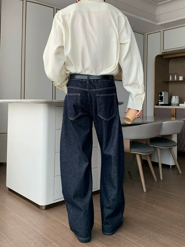 Loose Straight Leg Denim Pants - Image 3