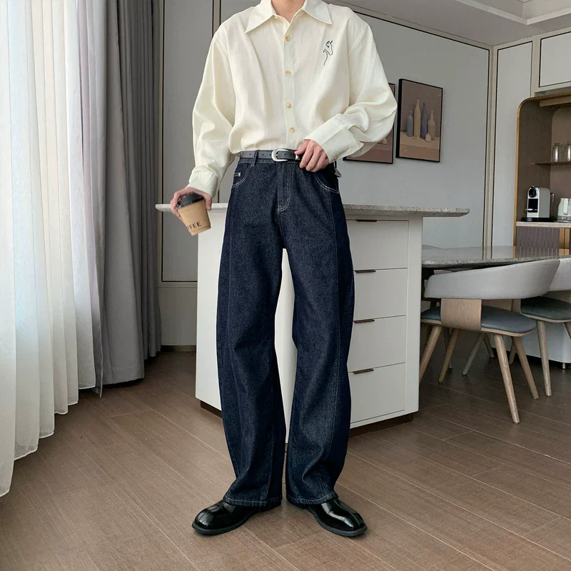 Loose Straight Leg Denim Pants - Image 4