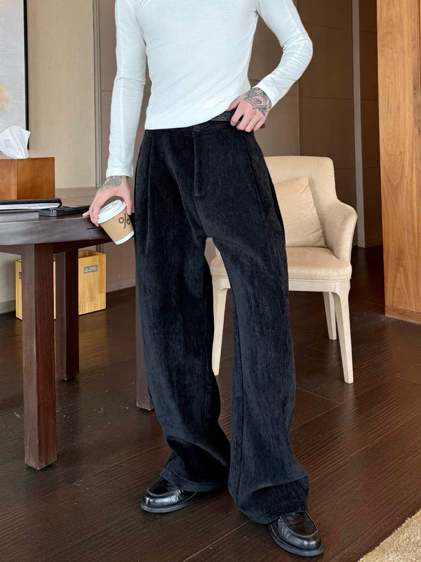 Loose Straight Leg Floor-Length Pants