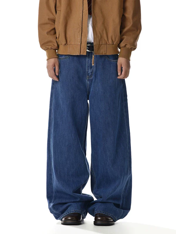 Loose Straight Leg Wide Leg Jeans - Image 2