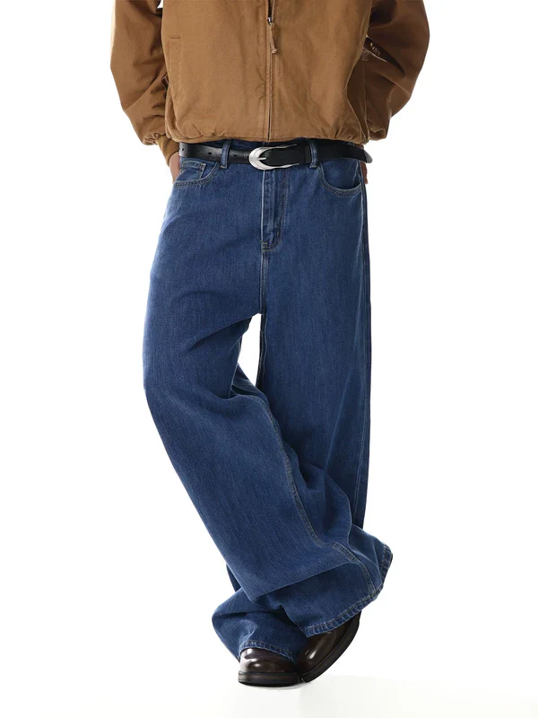Loose Straight Leg Wide Leg Jeans - Image 3