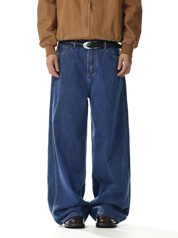 Loose Straight Leg Wide Leg Jeans - Image 4