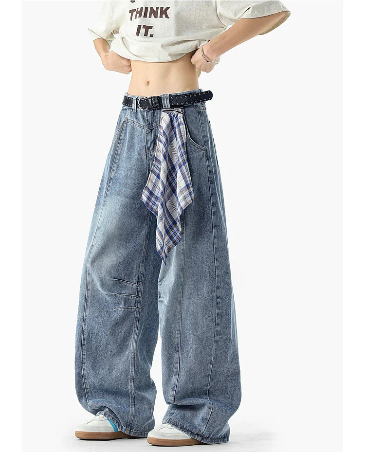 Loose Wide-Leg Floor-Length Jeans - Image 5