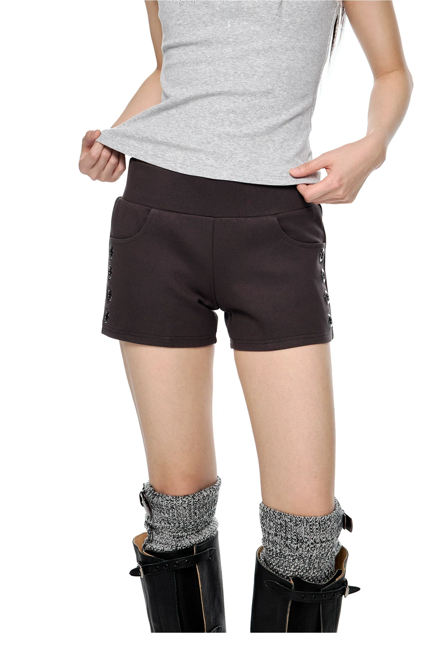 Low-Rise Slim Fit Casual Shorts - Image 4