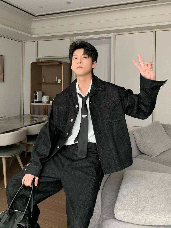 Lyocell Denim Suit Jacket and Pants - Image 2