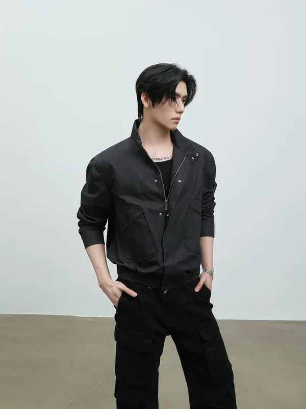 Lyocell Denim Workwear Zip Jacket - Image 2